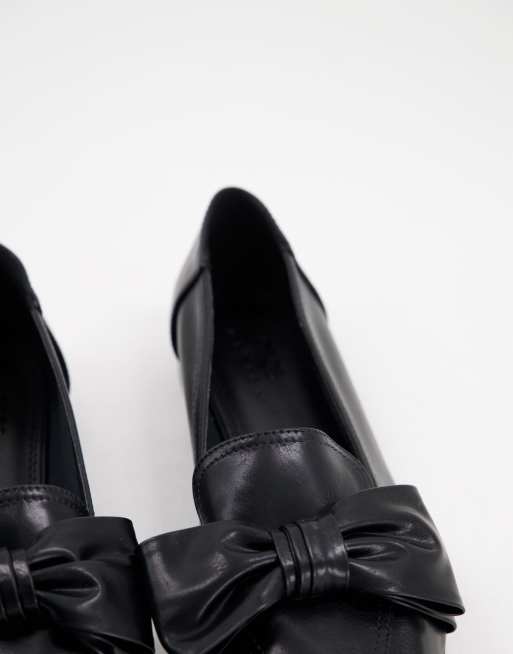 ASOS DESIGN - Mentor - Chaussures plates pointure large à nœud - Noir, 3 de 4