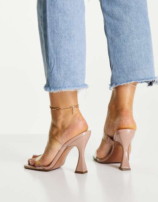 ASOS DESIGN - Nasia - Mules à talon pointure large - Transparent, 2 de 4