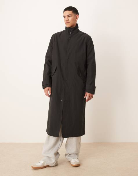 ASOS DESIGN - Oversized trenchcoat in zwart - view 1