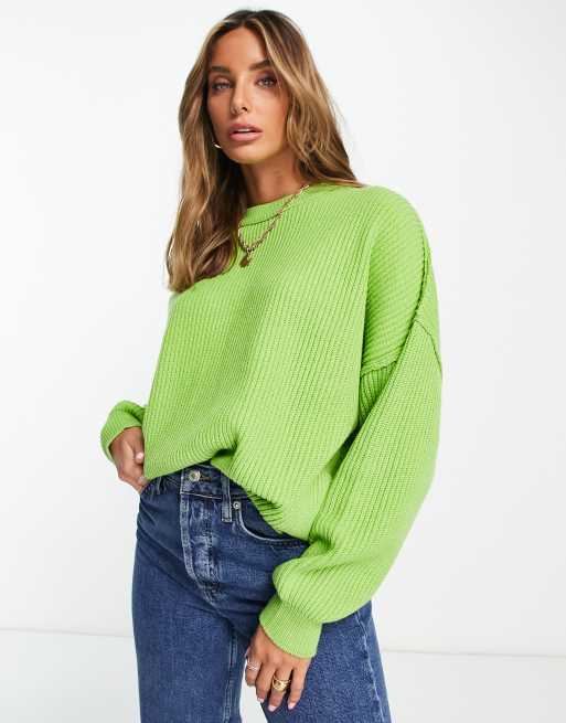 ASOS DESIGN Pull oversize cotele Vert ASOS