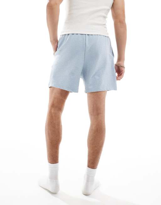 ASOS DESIGN - Short confort en tissu crêpe - Bleu clair, 4 de 5