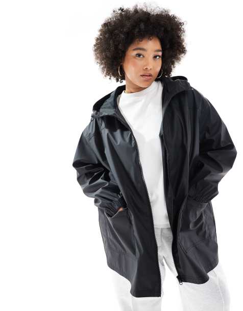 ASOS DESIGN Curve - Trench caoutchouté - Noir - view 1