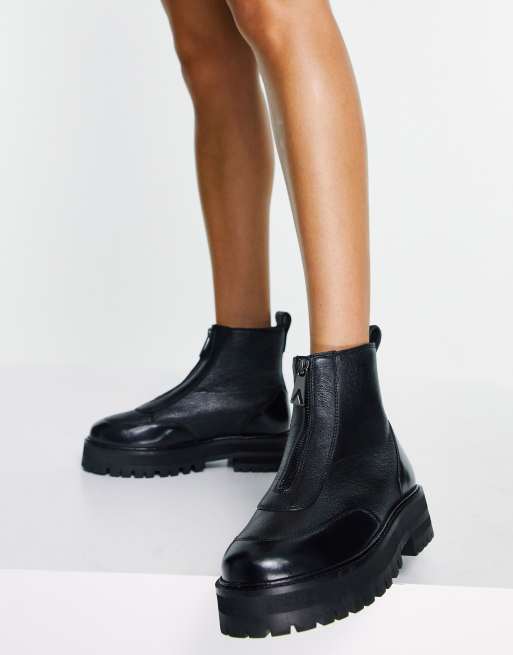 Bamboo chunky hot sale heel boots