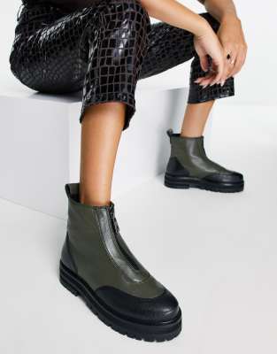 Bamboo chunky hot sale heel boots