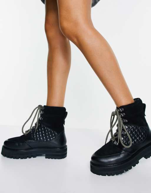 ASRA - Brione - Wandelschoenen met veters in zwart leer, 2 van 4