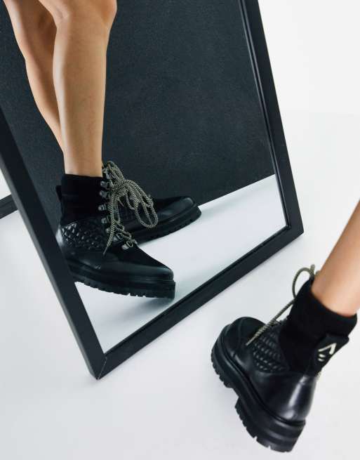 ASRA - Brione - Wandelschoenen met veters in zwart leer, 4 van 4