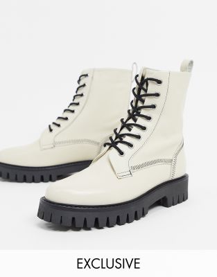 cream flat boots