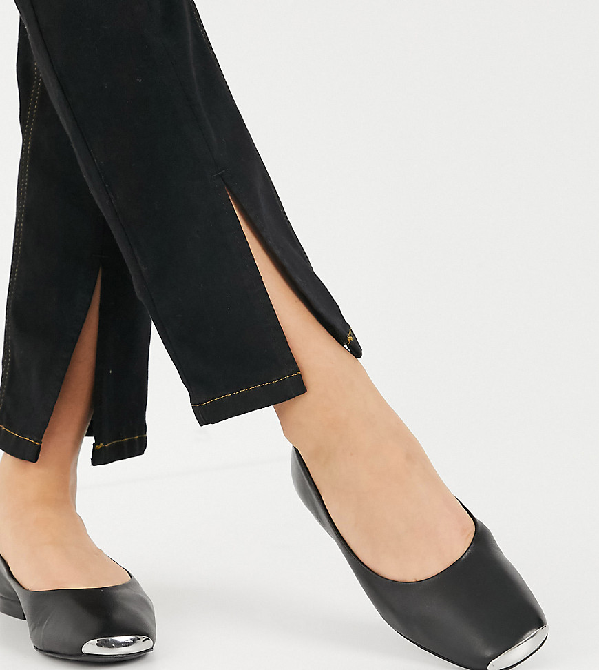 ASRA Exclusive – Fleur – Flache Schuhe aus schwarzem Leder mit Zehenkappe