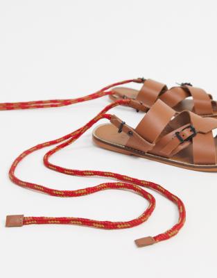 tan leather gladiator sandals