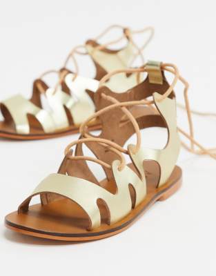 gold gladiator sandals