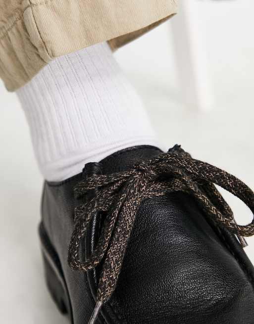 ASRA Farlan lace up shoes in black tumbled leather, 4 of 4