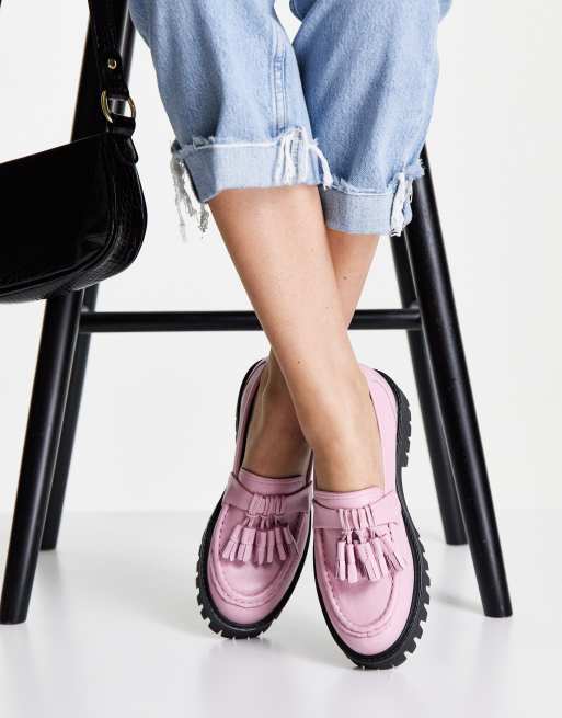 flo block heel loafer