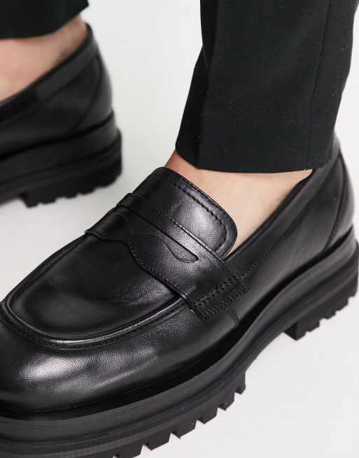 Chunky sole store loafers mens