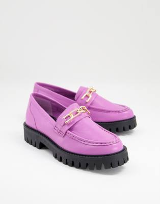 purple loafers