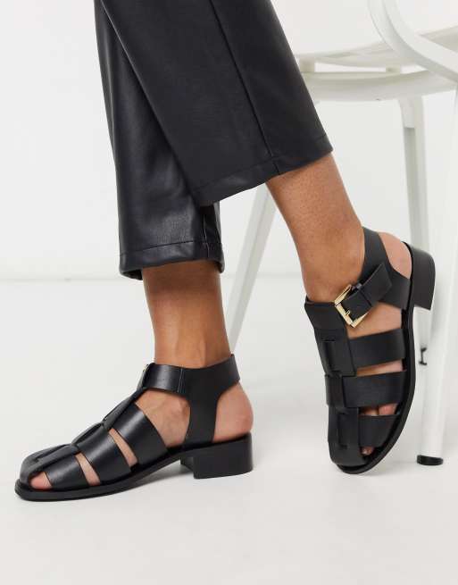 mono leather fisherman sandals