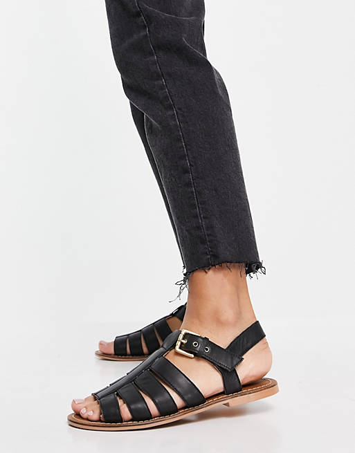 Women Sandals/ASRA Sapphire flat sandals in black 