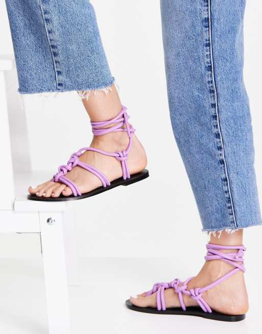 Mauve flat sale sandals