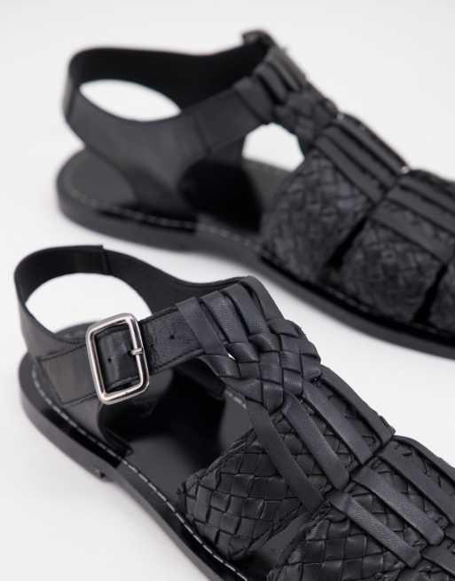 Woven sandals deals closed toe