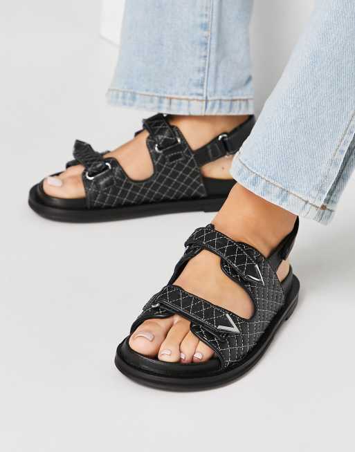 Quilted best sale grandad sandals