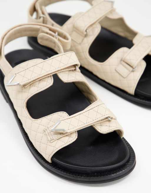 Asra Sojo Sandali con cinturino posteriore in pelle color osso