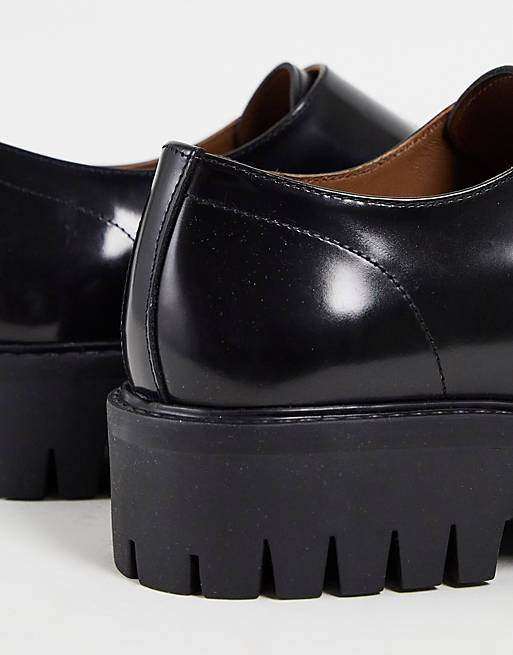 Mens Shoes Slip-on shoes Monk shoes ASRA Trixie Buckle Monk Shoes in Black for Men 