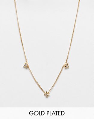 Astrid & Miyu 18k gold plated cosmic star charm necklace