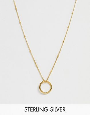 Astrid & Miyu - 18k guldplätterad halsband med hängande smycke