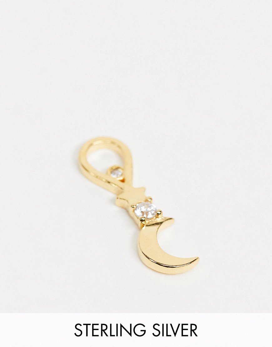 Astrid & Miyu – Charm Collection – Guldfärgad örhängesberlock med stjärn- och måndesign
