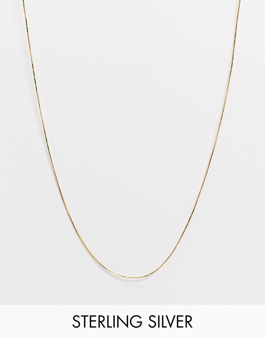 Astrid & Miyu charm collection long bar chain necklace in gold