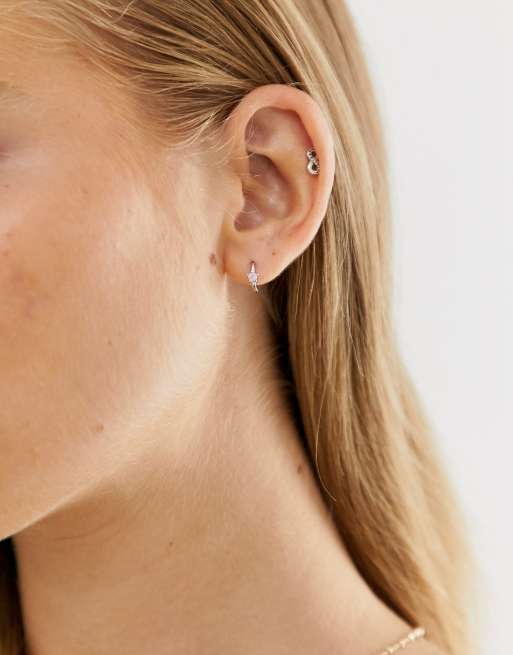 Astrid Miyu Creolen Aus Sterlingsilber Mit Opal Asos