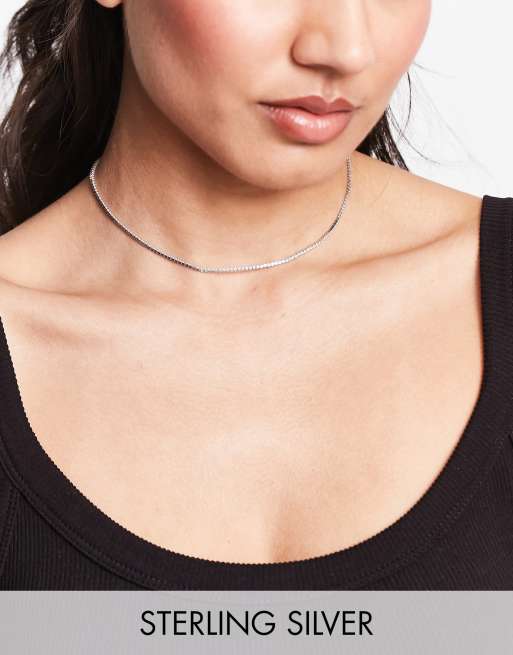 Vergoldete Tennis Chain Tennis-Kette Aus 925er Sterlingsilber, 14k Roségold Vergoldet – Mit CZ, Für Herren & Damen Gold Kette Männer Echt 585