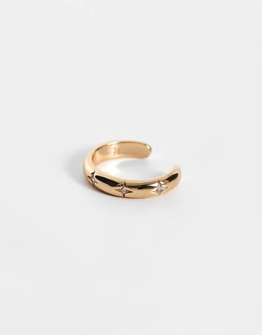 Astrid & Miyu - Oorcuff met kosmische sterren verguld met 18k goud, 3 van 4