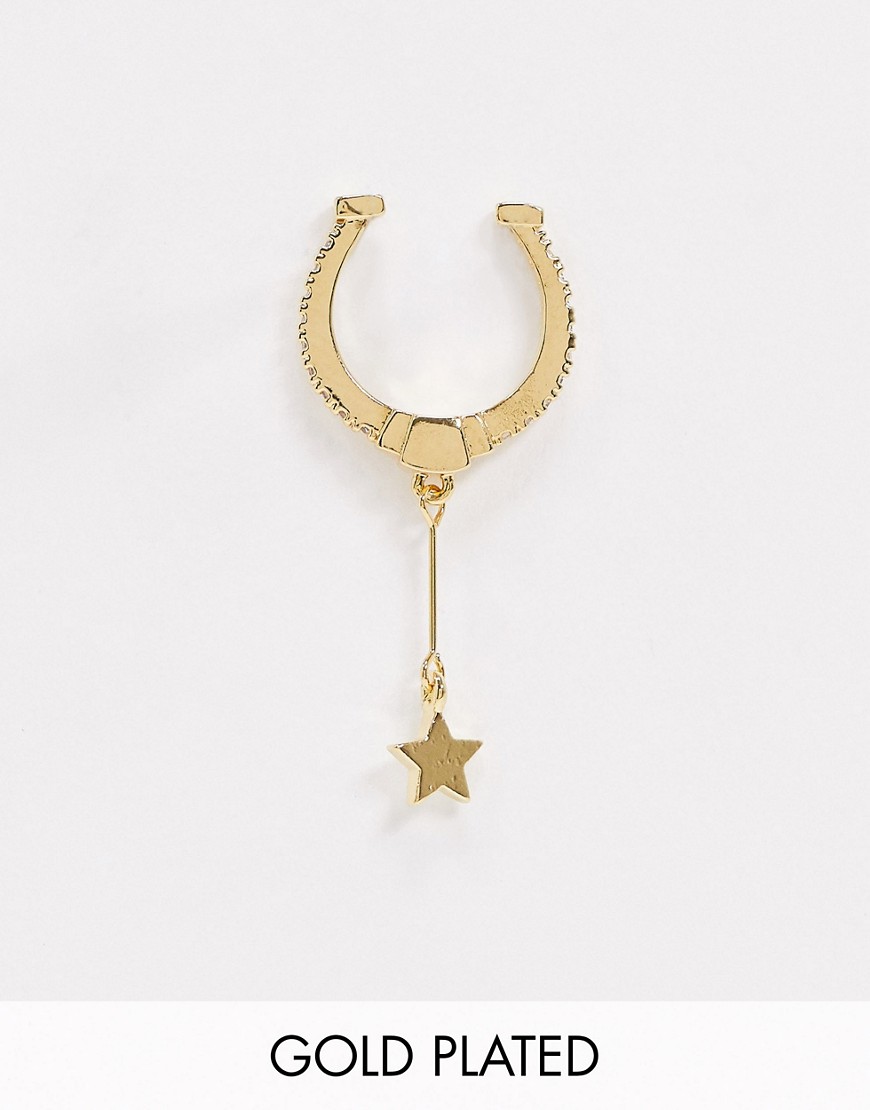 Astrid & Miyu - Orecchino ear cuff placcati oro 18 carati con stella
