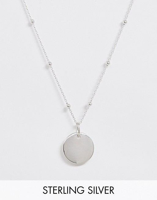 Astrid & Miyu plated sterling silver coin necklace