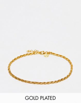Astrid & Miyu Rope chain bracelet in 18K gold plate