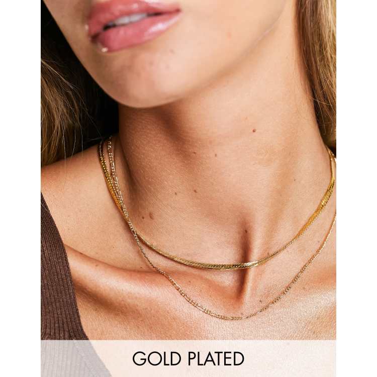 Snake Chain Necklace in Gold | 38-43cm | Jewellery by Astrid & Miyu