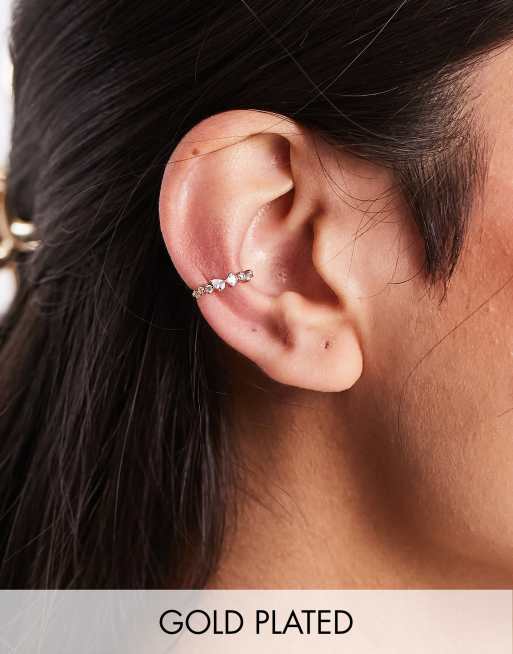 Astrid & Miyu sterling silver 18k gold plated celestial ear cuff ASOS