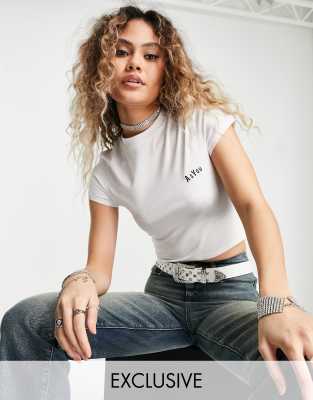 ASYOU 90's cropped fitted t-shirt in 