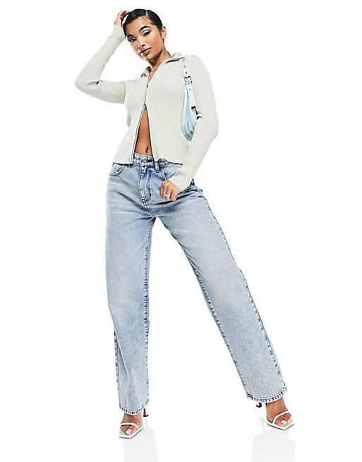 ASYOU 90's dad jean in washed light blue
