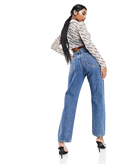 Jeans ASYOU 90's straight jean in blue 