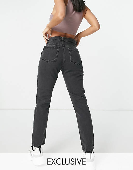 ASYOU 90's straight jeans in washed black