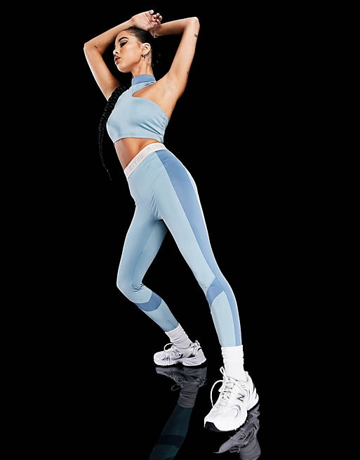 ASYOU active panelled legging in blue