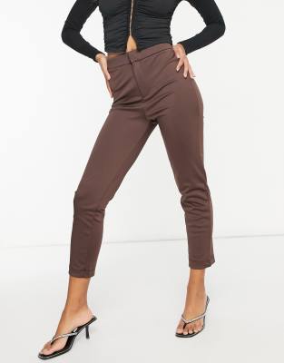 high waisted skinny cropped trousers