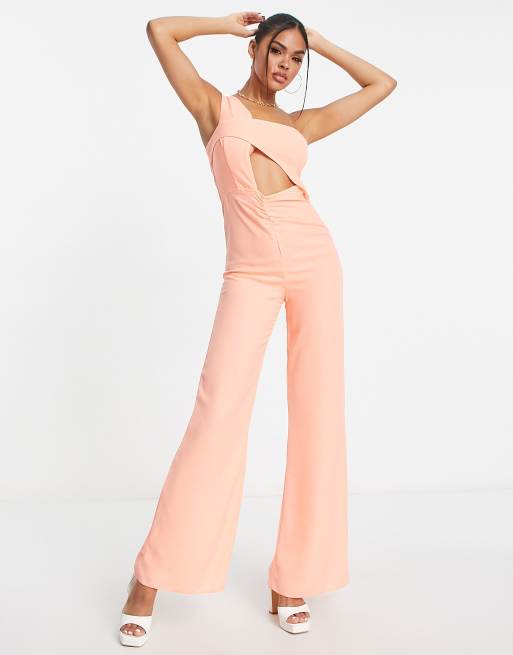 Asos coral sales jumpsuit