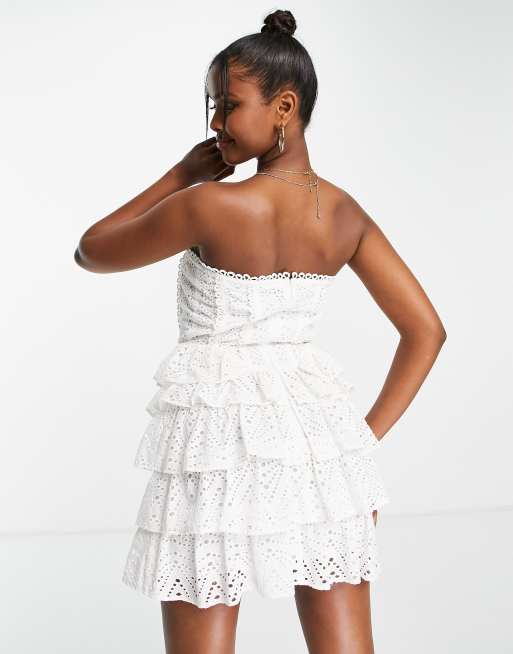 Ruffle hotsell eyelet dress