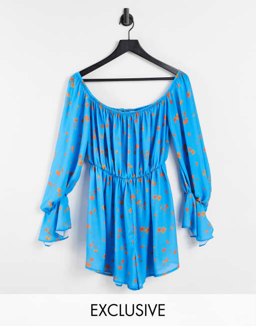 ASYOU Bardot romper in floral print