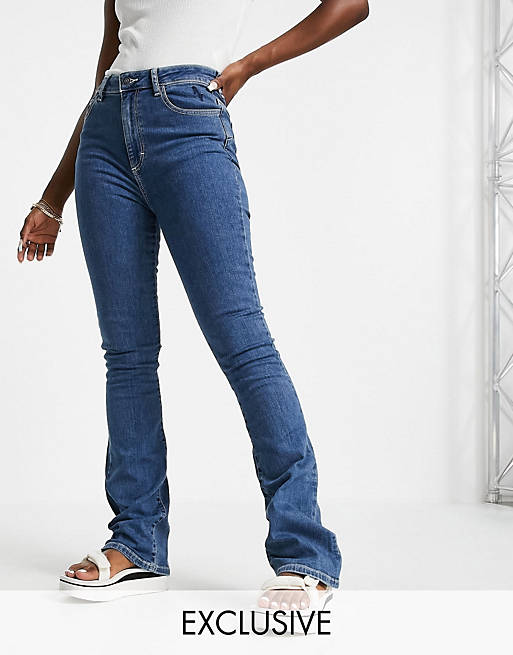 ASYOU bootleg skinny jean in classic blue