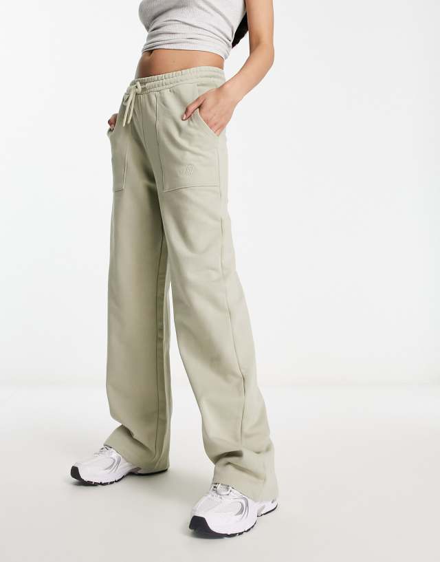 ASYOU branded sweatpants in khaki - part of a set