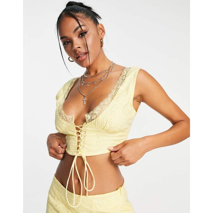 Yellow corset top 2025