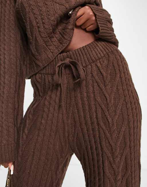 Cable Knit Sweater Wide Leg Sweater Pants And Now This Women's